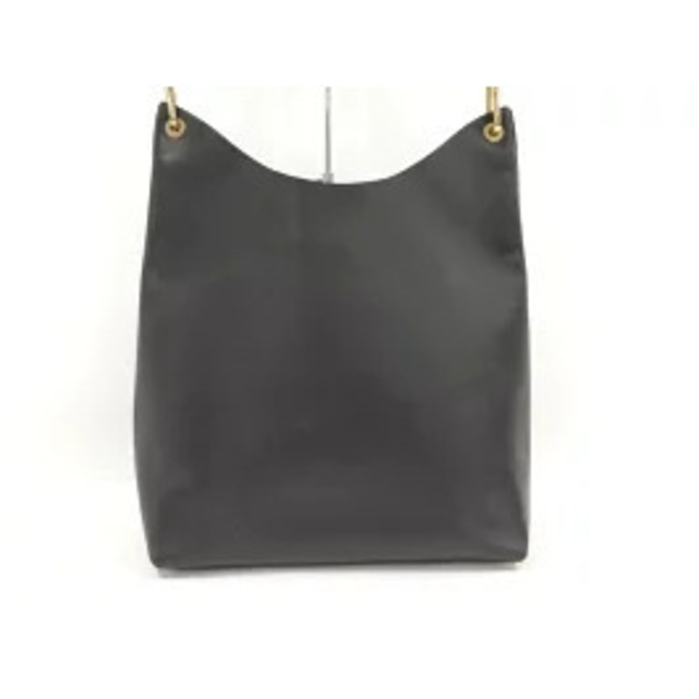 Gucci Bamboo Clutch Bag Shoulder Leather Black